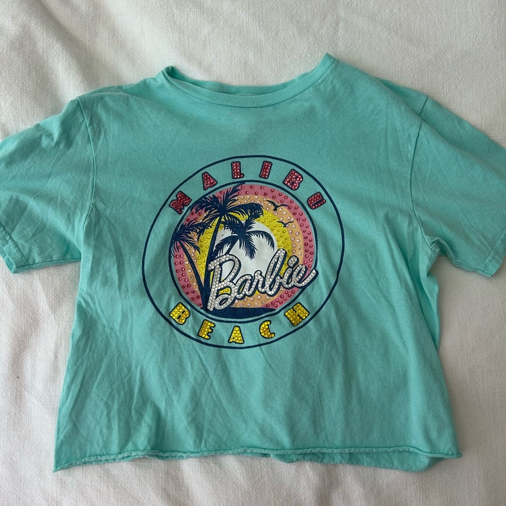 Vintage rhinestone bling Barbie t shirt with crystals